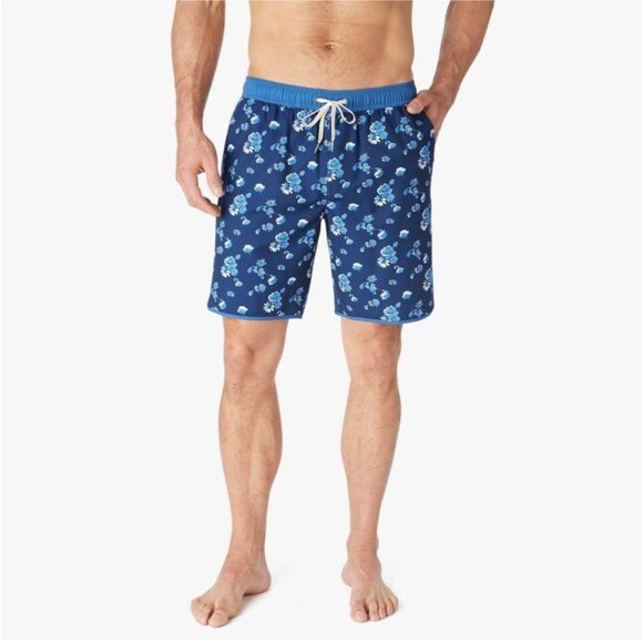 New FAIR HARBOR The Anchor Swim Trunks in Blue Beach Floral XXL - Picture 2 of 14